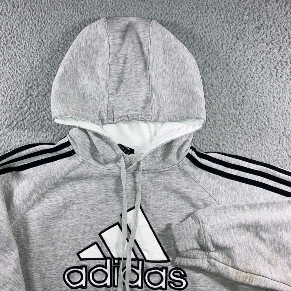 Vintage Y2K Adidas Hoodie XL Baggy Oversized Skater Thrashed Stained Outdoor